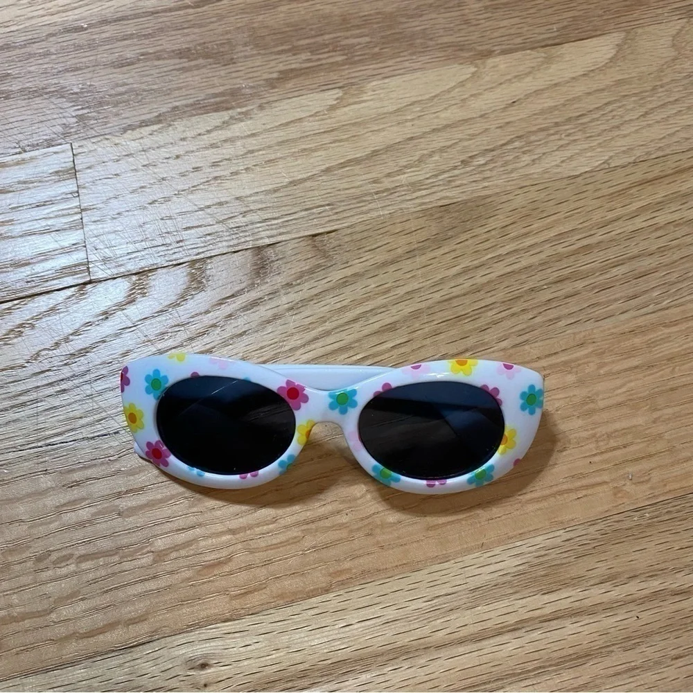 Baby Toddler Sunglasses White Floral Pink Green